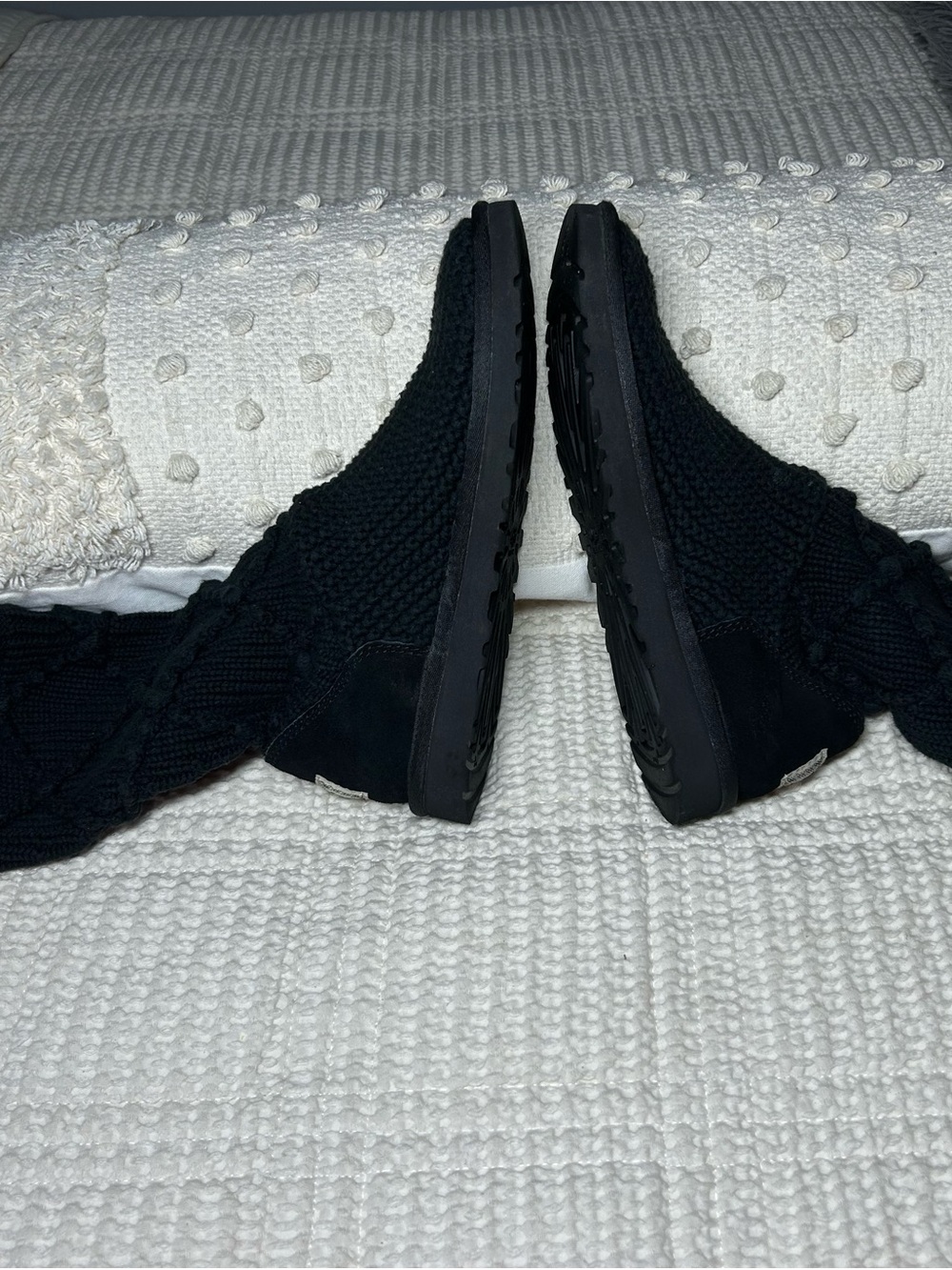 UGG Black Knit Sweater Boots - Picture 9 of 10